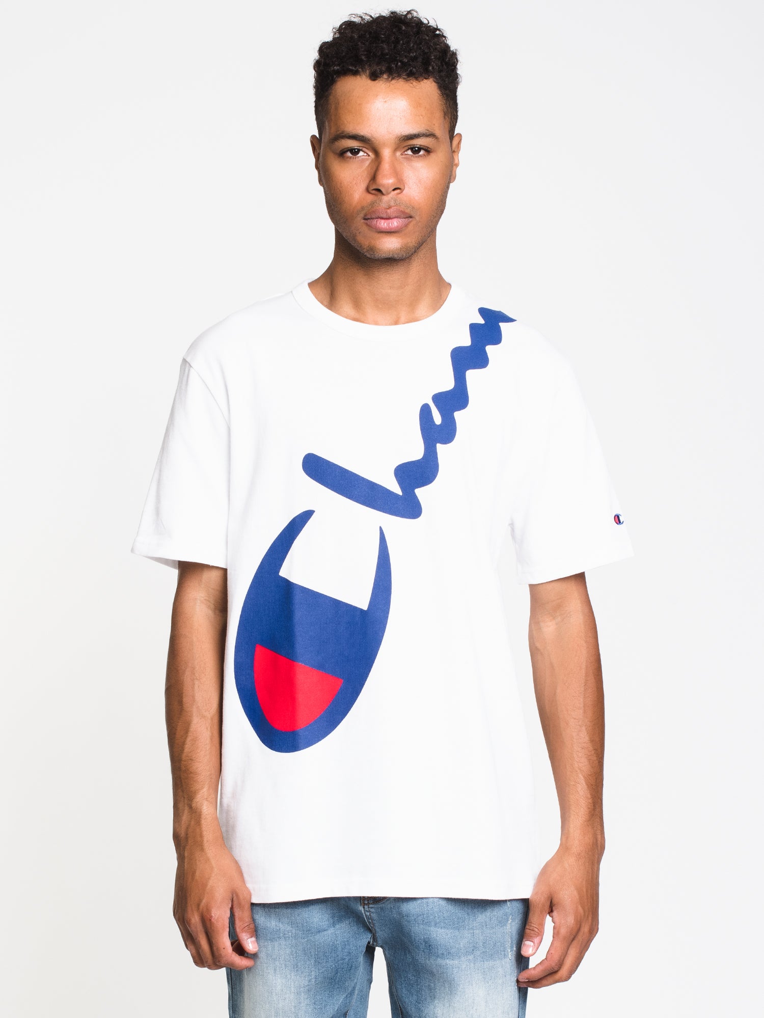 CHAMPION HERITAGE SLANT SHORT SLEEVE TEE - CLEARANCE