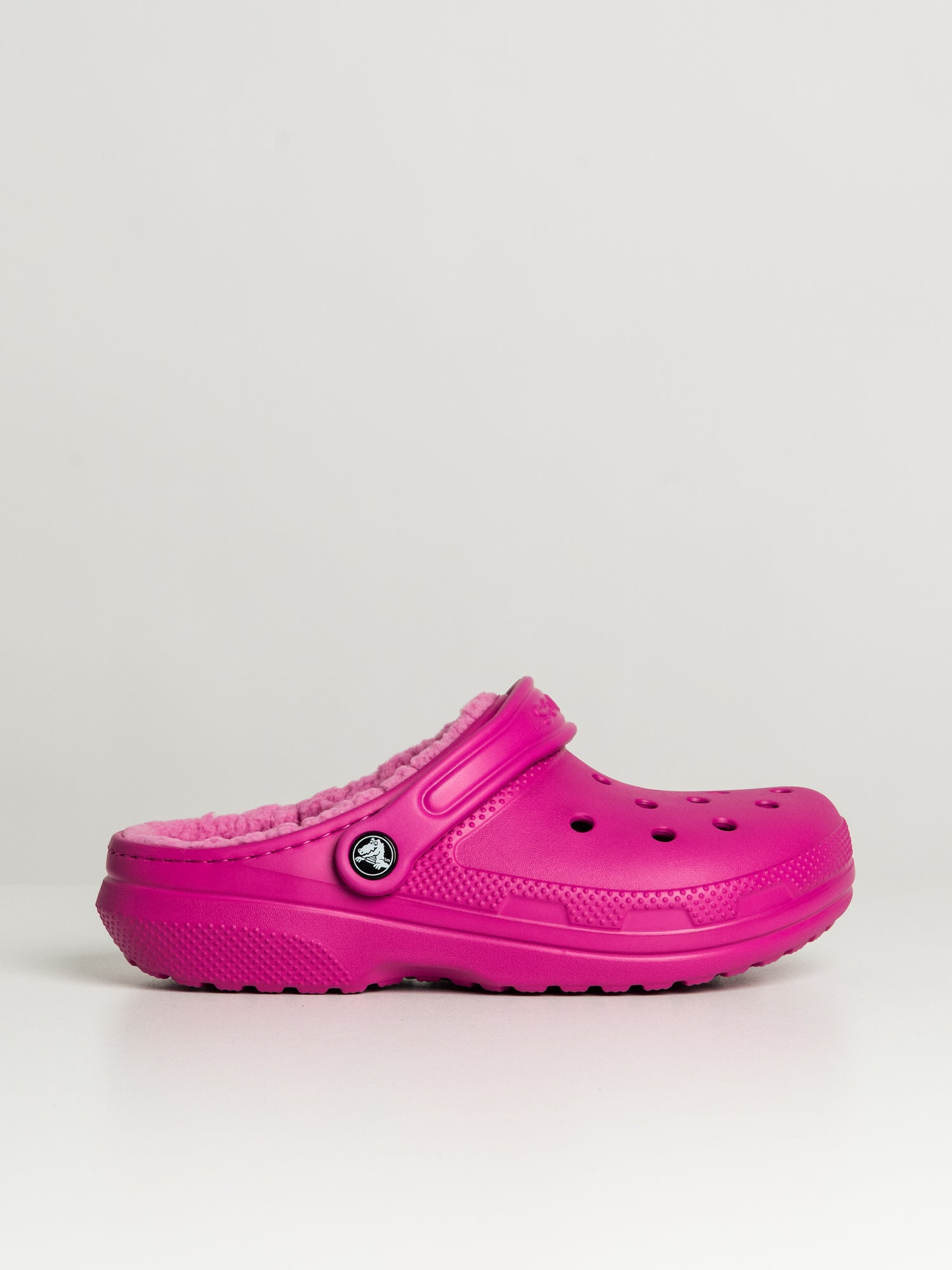 Hot pink shop crocs with fur