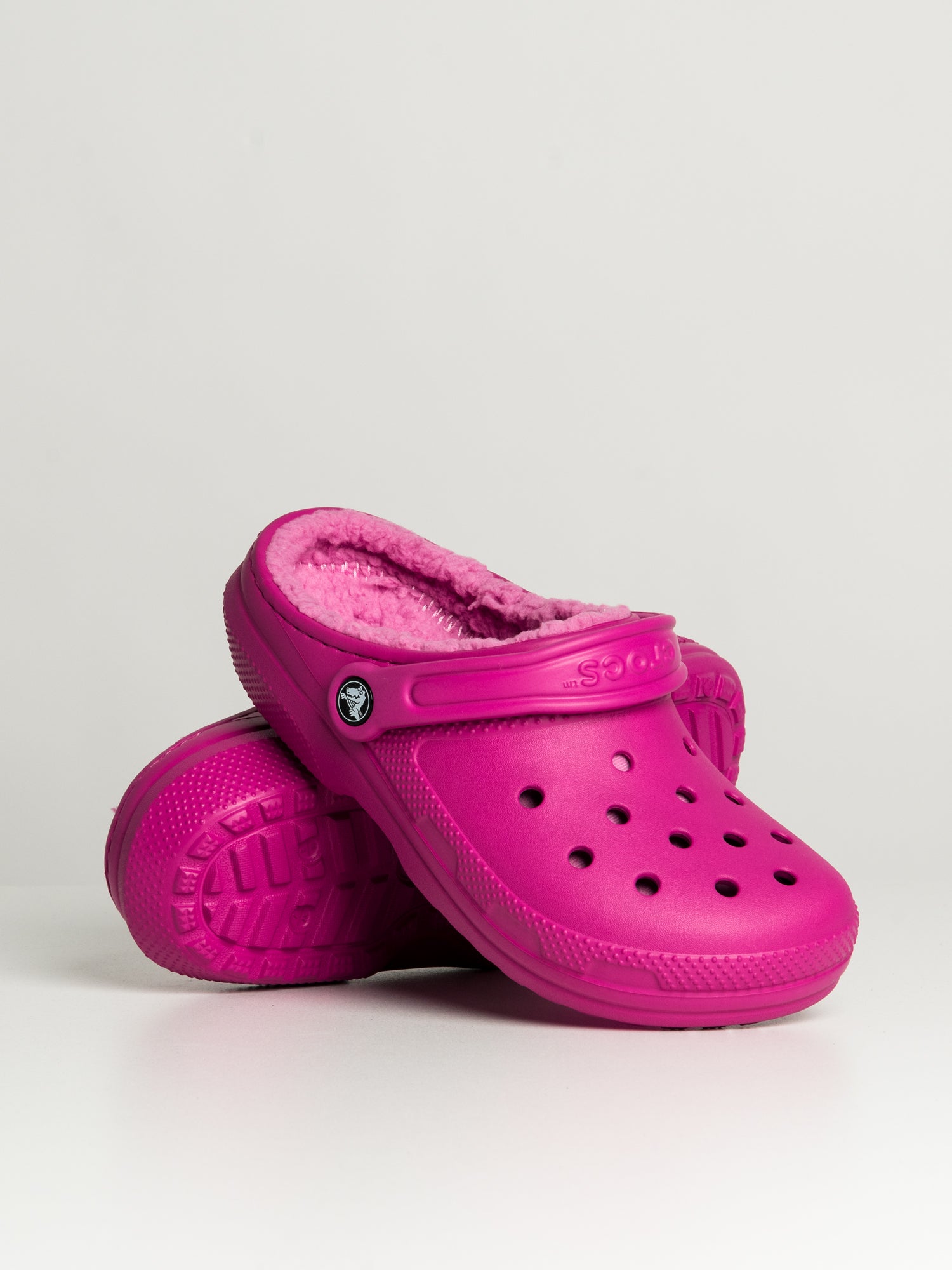 Hot pink crocs outlet with fur