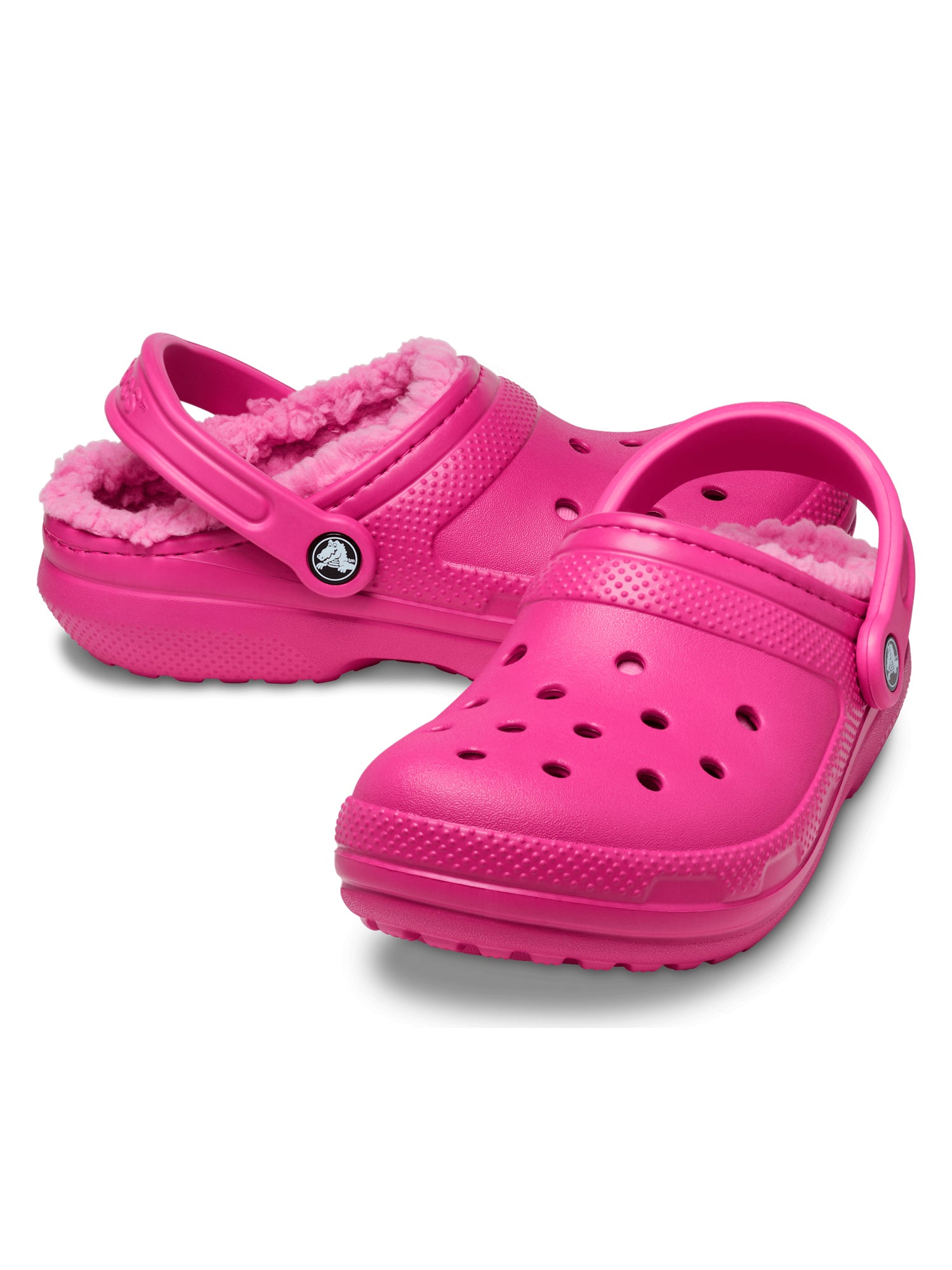 Fur lined sales pink crocs