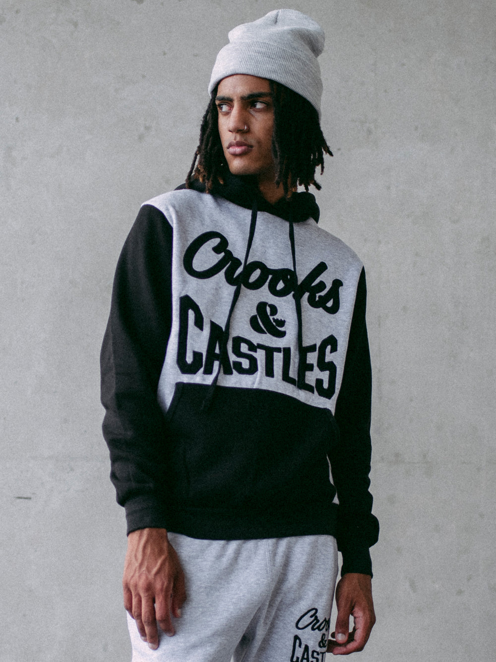 CROOKS & CASTLES REVERSE LOGO PULLOVER HOODIE - CLEARANCE