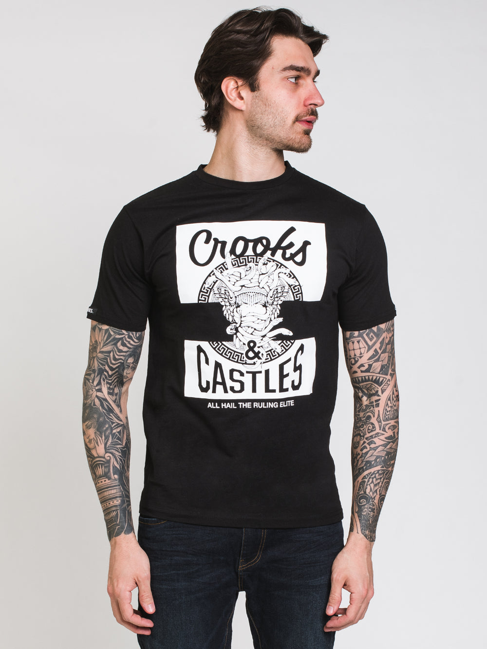 CROOKS & CASTLES MAD KLEPTO T-SHIRT  - CLEARANCE