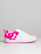DC SHOES WOMENS COURT GRAFFIK - WHITE/PINK - CLEARANCE - Boathouse