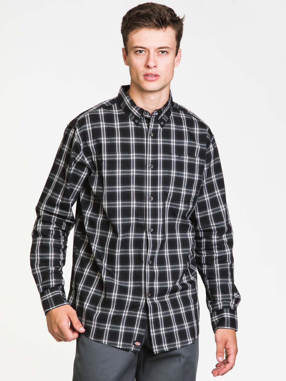 DICKIES RELAXED FIT FLEX LONG SLEEVE PLAID  - CLEARANCE