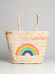 DLG RAINBOW STRAW TOTE - NAT-D1 - CLEARANCE - Boathouse