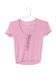 HARLOW HARLOW POINTELLE SCOOP TEE - CLEARANCE - Boathouse