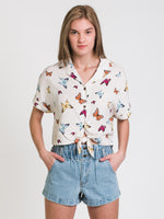 HARLOW CAMP TIE UP SHIRT - CLEARANCE