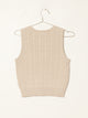 HARLOW HARLOW HALLE CABLE VEST - CLEARANCE - Boathouse