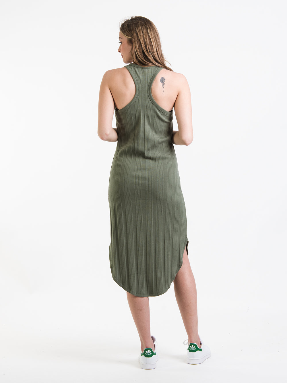 HARLOW VARIEGATED SOLID TANK DRESS - CLEARANCE