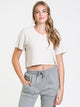 HARLOW HARLOW WAFFLE CROPPED HENLEY - CLEARANCE - Boathouse