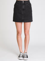 HARLOW PAPERBAG DENIM SKIRT - CLEARANCE