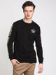 HERSCHEL SUPPLY CO. MENS ARM HIT LONG SLEEVE T-SHIRT - BLACK/NEON - CLEARANCE - Boathouse