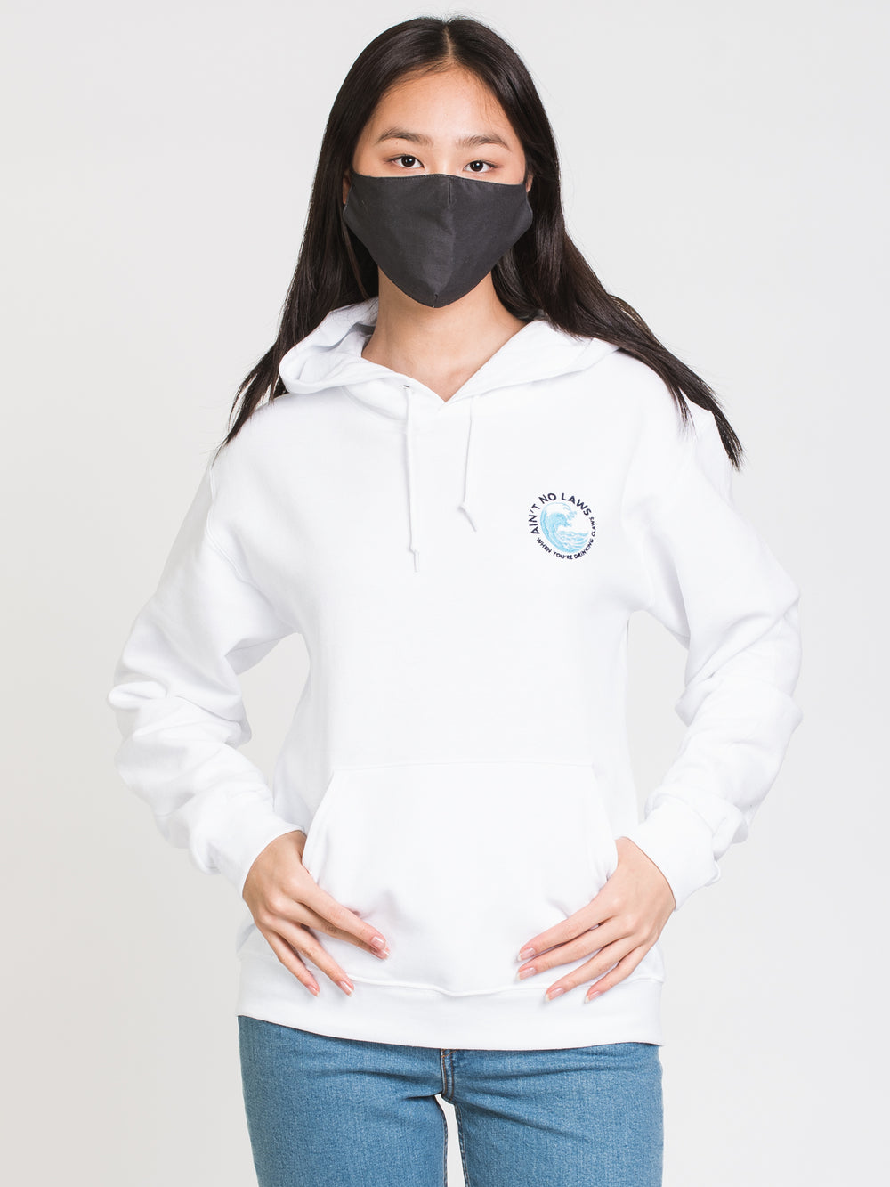 AIN'T NO LAWS EMBROIDERED HOODIE - DESTOCKAGE
