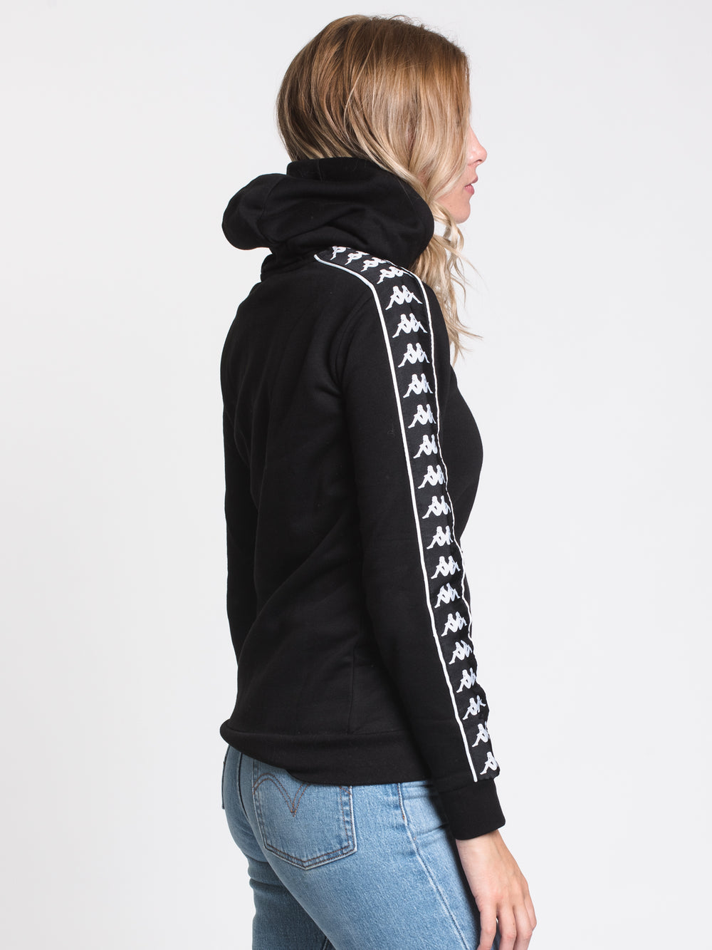 WOMENS BANDA BUBY PULL OVER HOODIE- BLACK - CLEARANCE