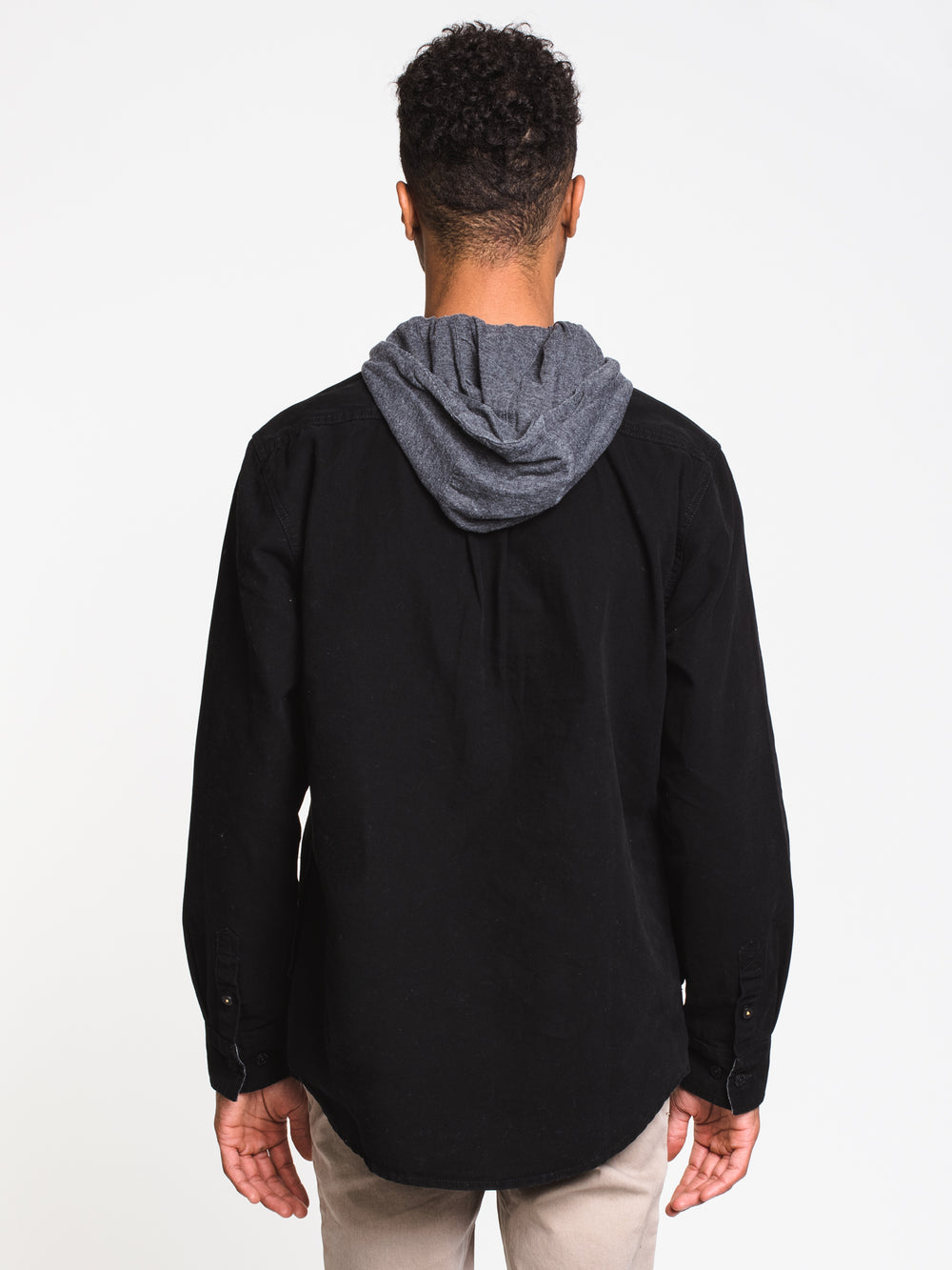KOLBY COLLARED HOODIE BUTTON UP - CLEARANCE