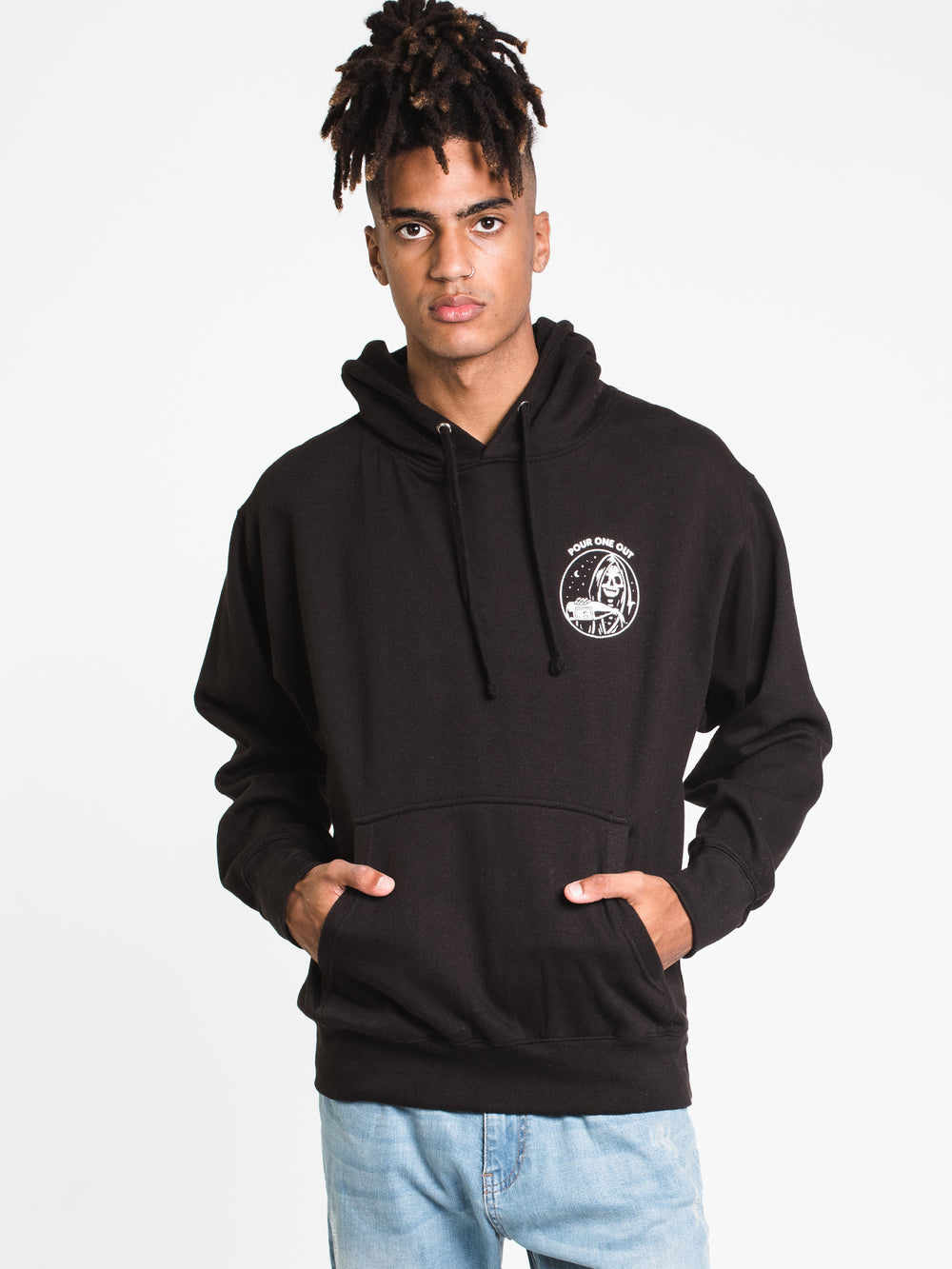 LAST CALL POUR PULLOVER HOODIE - BLACK - CLEARANCE