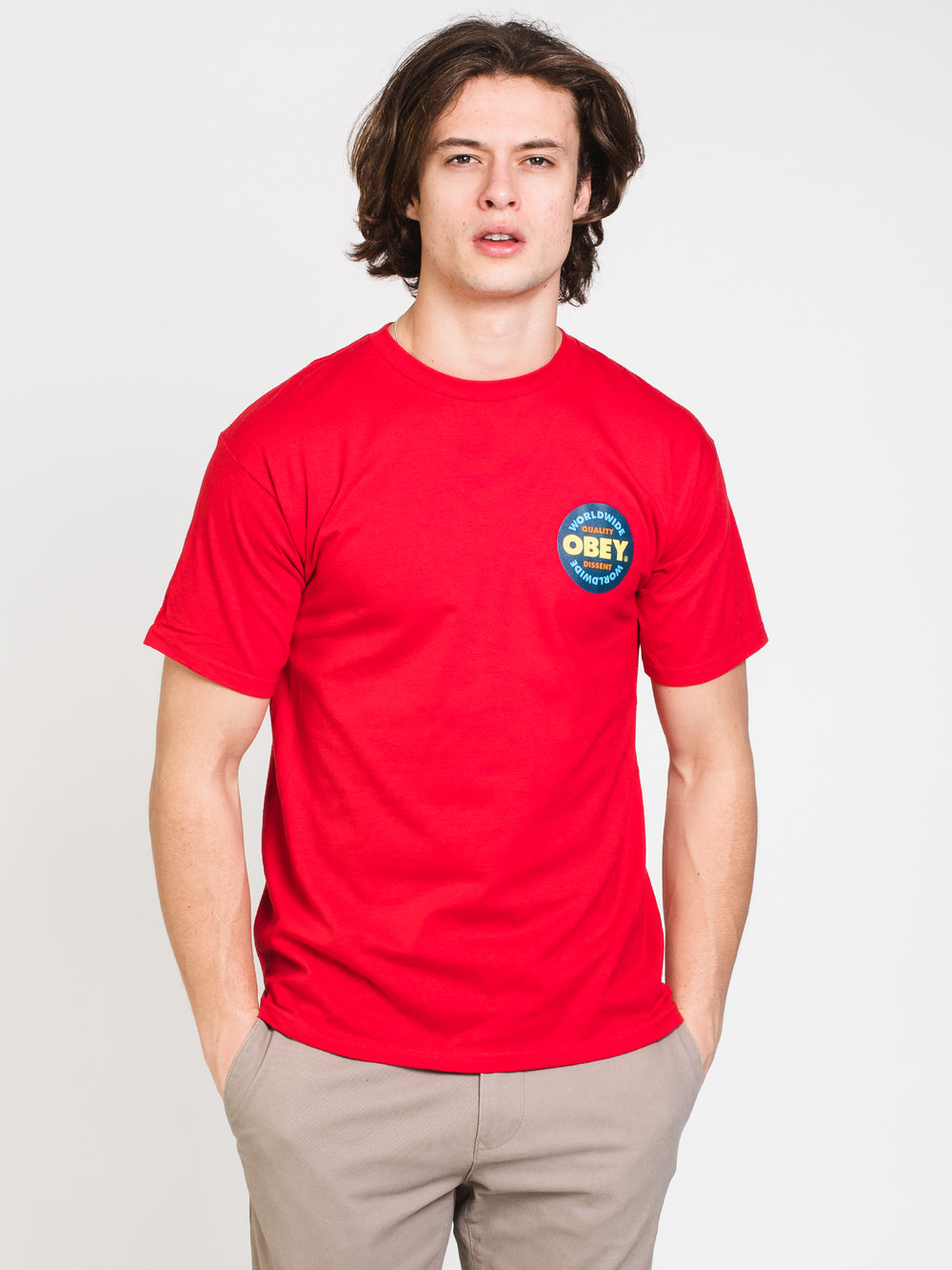 OBEY QUALITY DISSENT SHORT SLEEVE TEE  - CLEARANCE