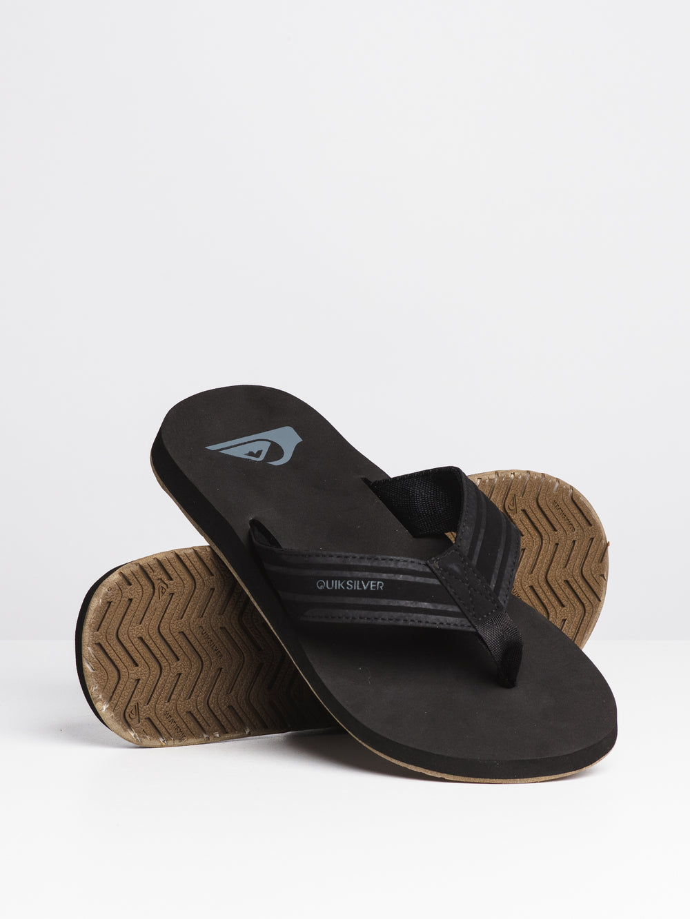 MENS QUIKSILVER MONKEY WRENCH BLACK/BROWN SANDALS - CLEARANCE