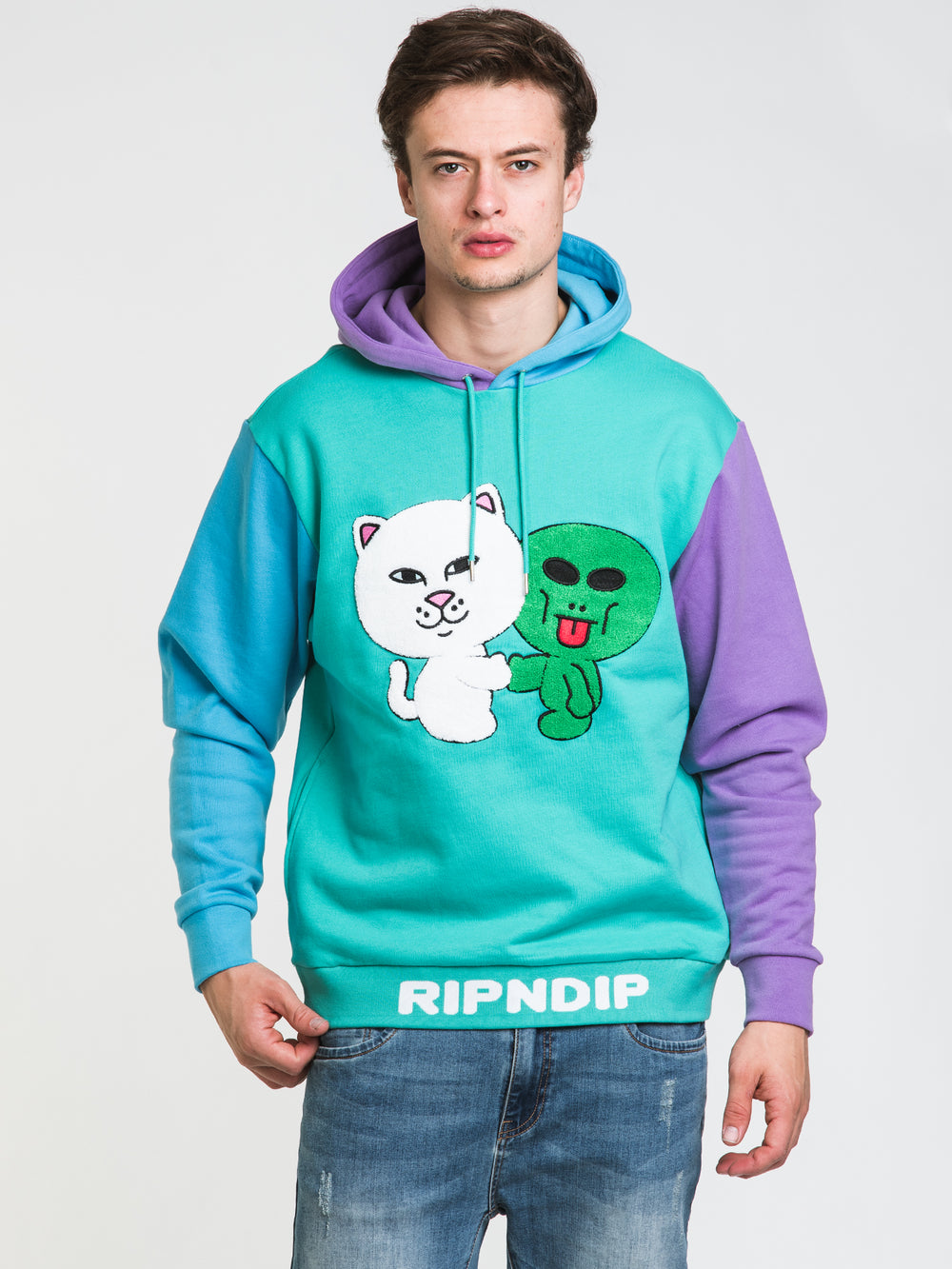 PULL-OVER À CAPUCHE RIP N DIP BUDDY SYSTEM COLOUR BLOCK - DÉSTOCKAGE