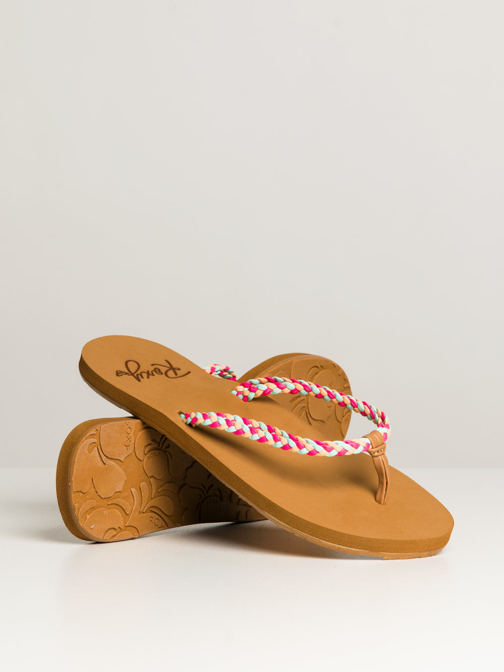 Roxy Costas White & Tan Sandals