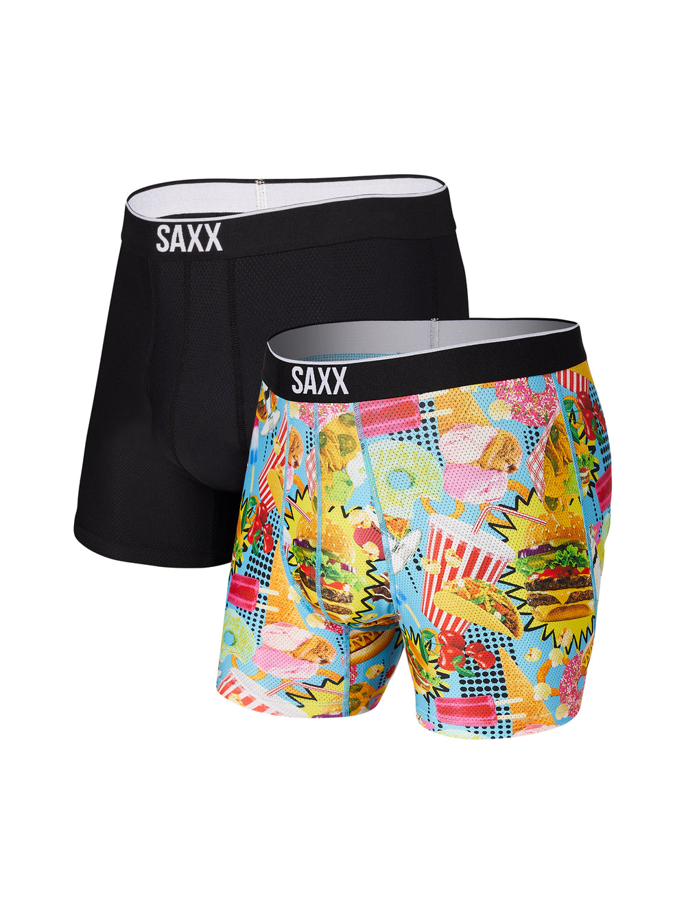 SAXX VOLT BOXER BRIEF 2 PACK - JUNK FOOD FIGHT - CLEARANCE