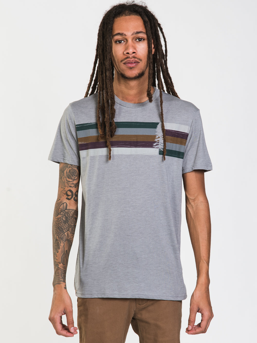 TENTREE SPRUCE STRIPE T-SHIRT - DESTOCKAGE