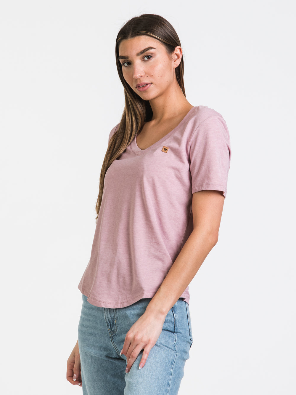 TENTREE CORK PATCH V-NECK T-SHIRT - CLEARANCE