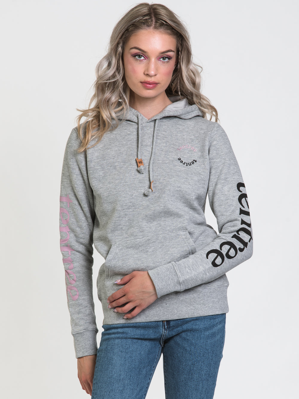 TENTREE ARC SLEEVE LEFT CHEST PRINT HOODIE - CLEARANCE