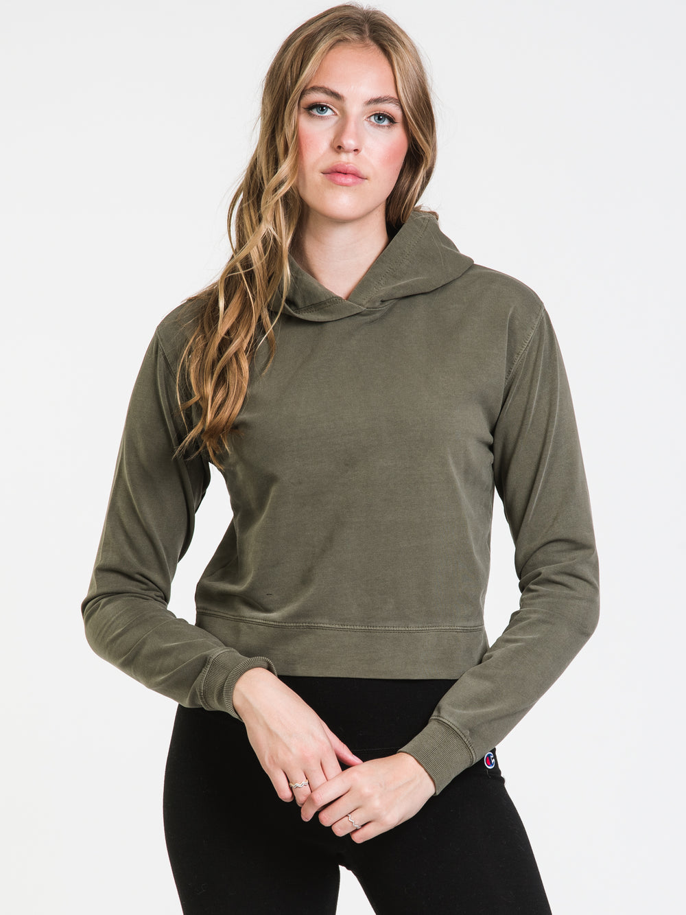 TENTREE FRENCH TERRY CROPPED PULLOVER HOODIE - CLEARANCE