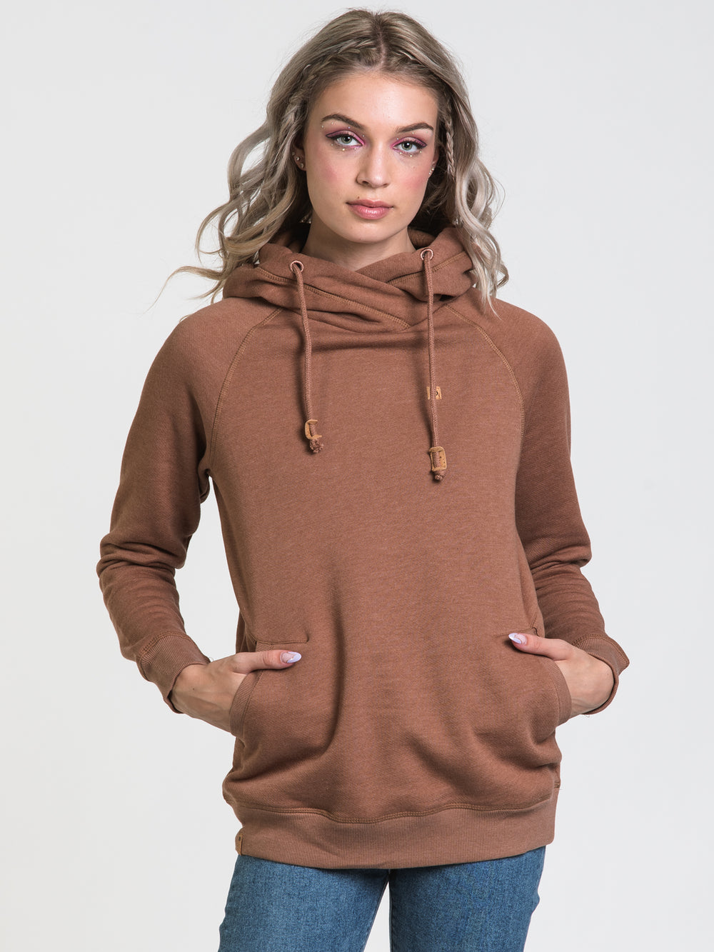 TENTREE BURNEY CORK SLEEVE EMBROIDERED HOODIE - CLEARANCE