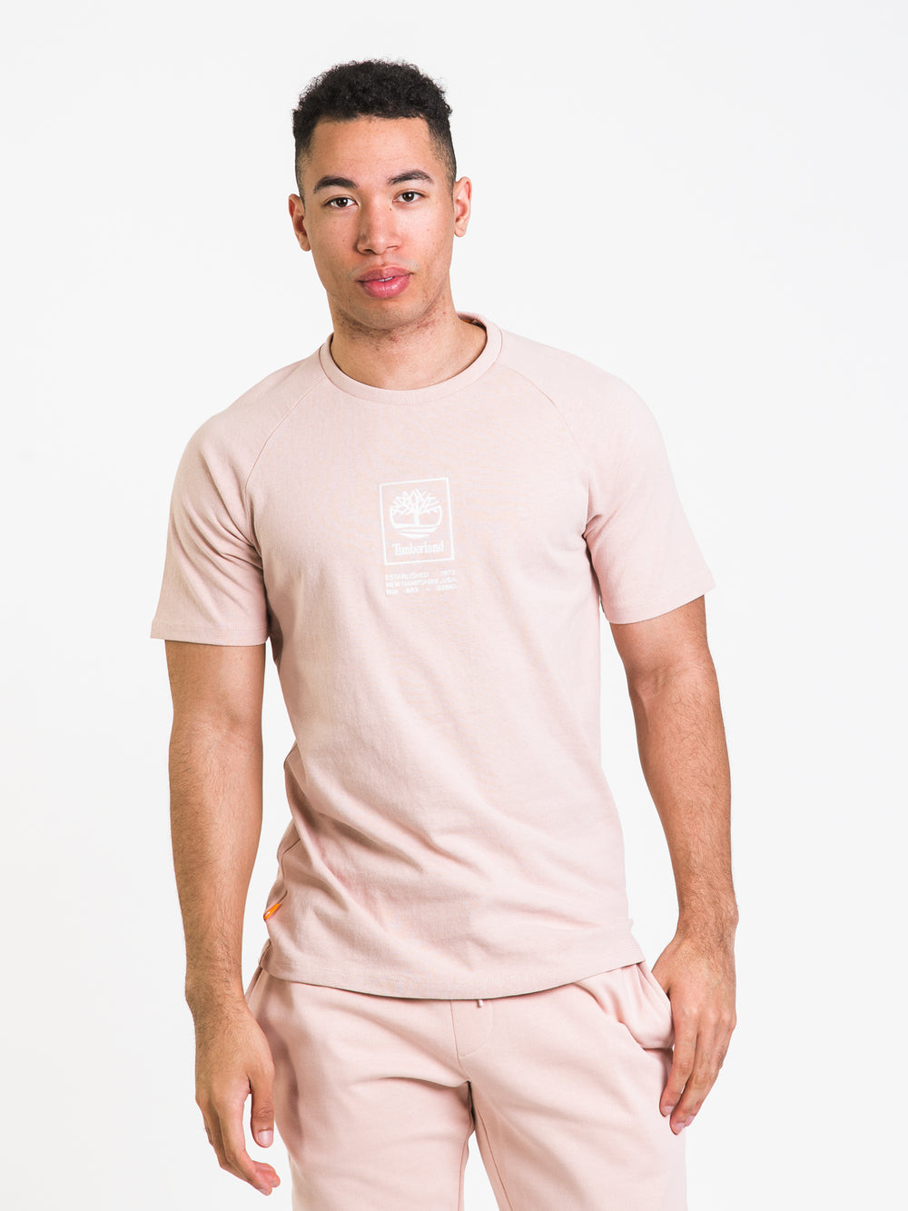 TIMBERLAND HEAVYWEIGHT STACK EMBROIDERED LOGO T-SHIRT - CLEARANCE
