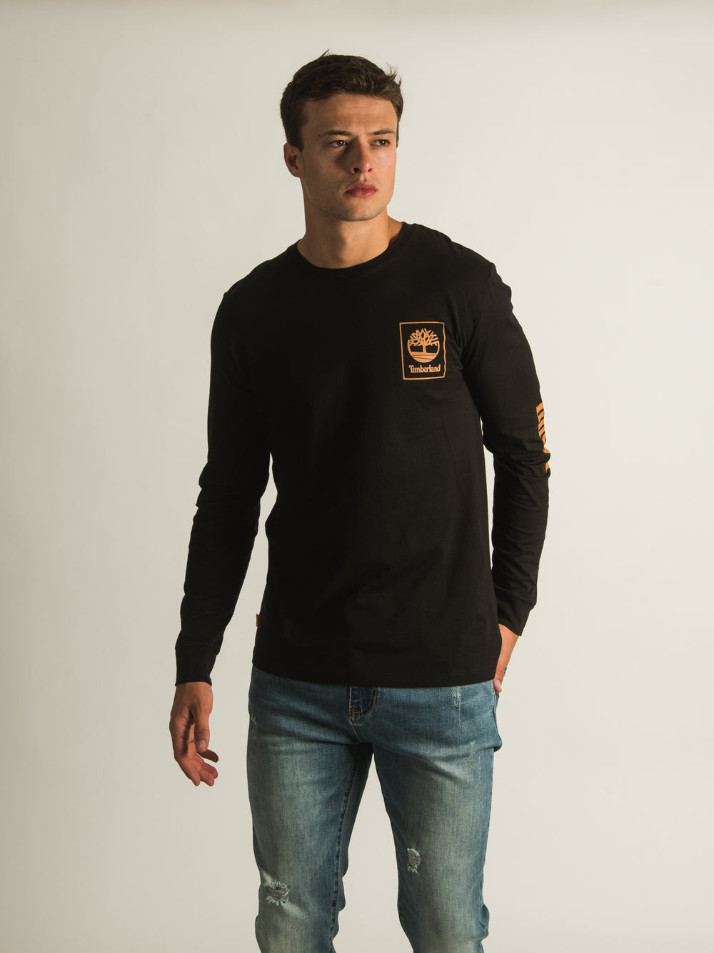 T-SHIRT LOGO À MANCHES LONGUES TIMBERLAND CHEST STACK