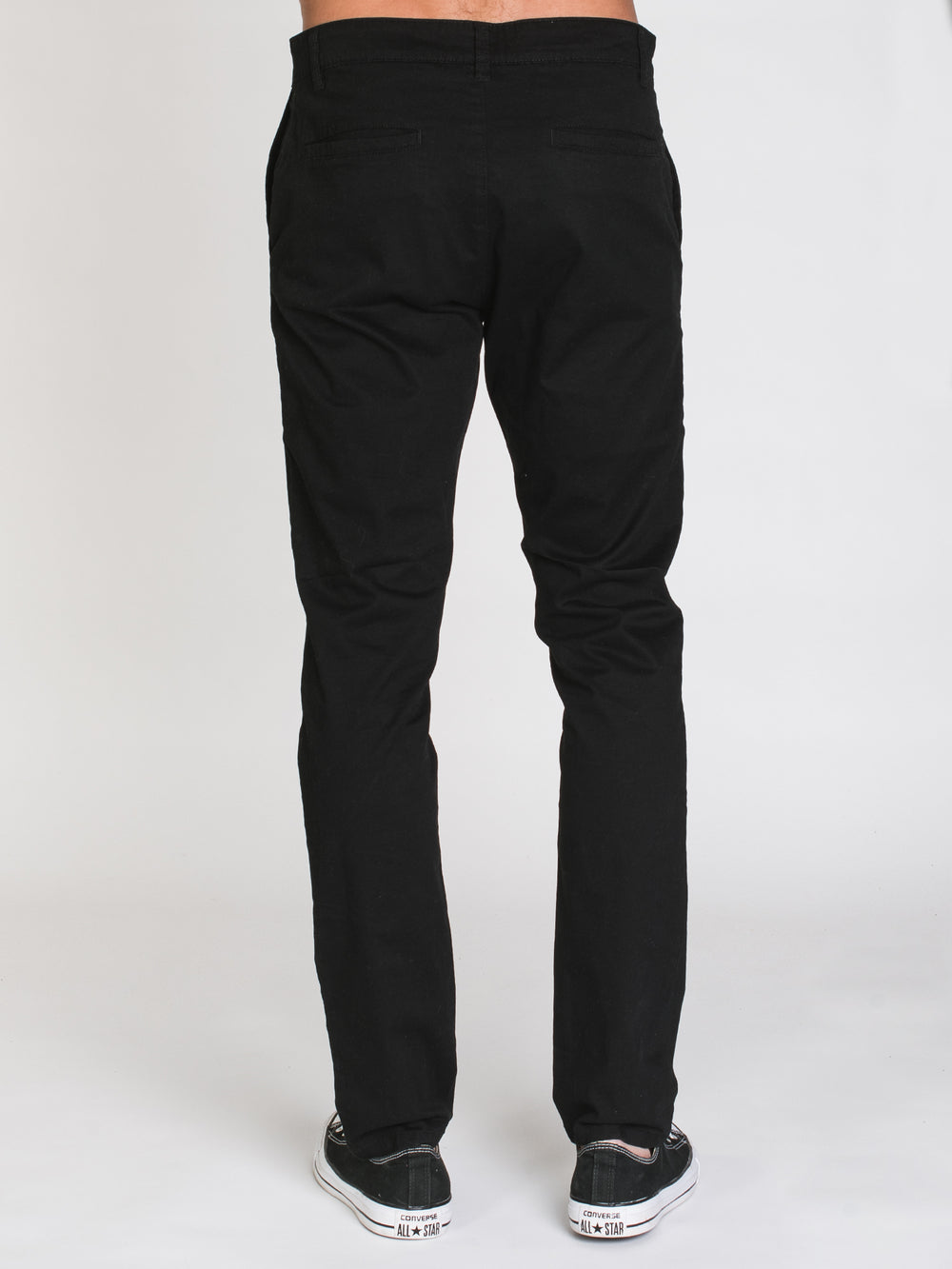 TAINTED SLIM CHINO - BLACK - CLEARANCE