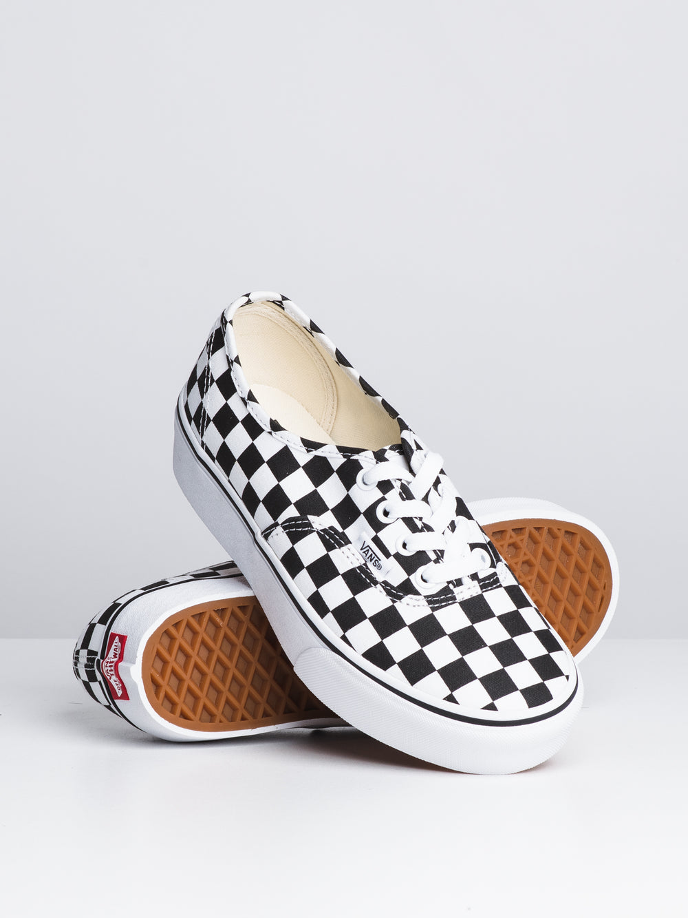 WOMENS VANS AUTHENTIC PLATFORM 2.0 CHECKER SNEAKERS - CLEARANCE