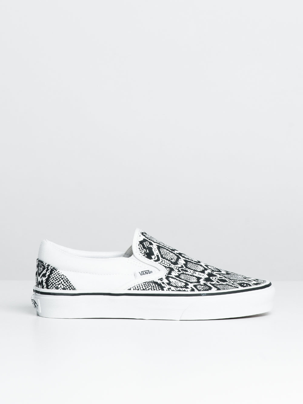 WOMENS CLASSIC SLIP ON - PYTHON WHITE - CLEARANCE