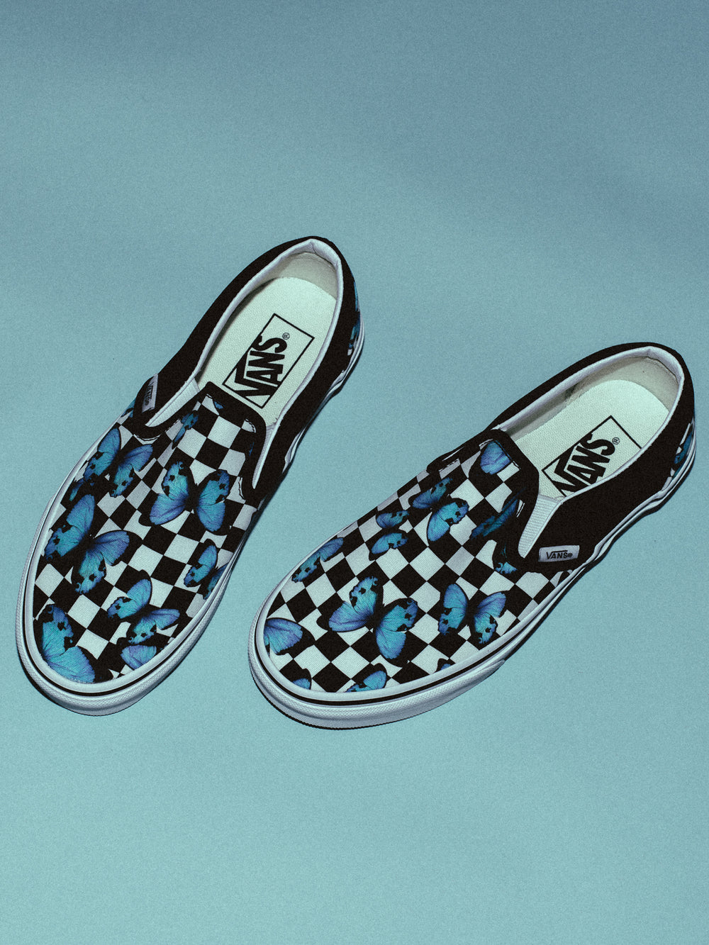 WOMENS VANS CL SLIP ON - BUTTERFLY CHECK - CLEARANCE