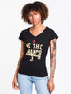 FORTY SEVEN WOMENS NBA WE THE CHAMPS SHORT SLEEVE TEE-BLK - CLEARANCE - Boathouse