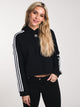 ADIDAS WOMENS CROPPED HOODIE - BLACK - CLEARANCE - Boathouse