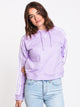 ADIDAS WOMENS CROPPED PULLOVER HOODIE - PURPLE - CLEARANCE - Boathouse