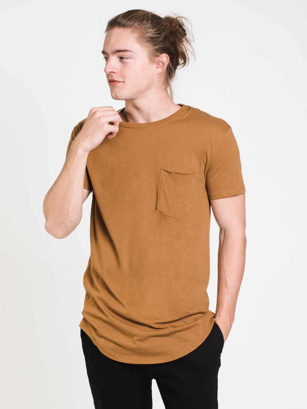 MENS LONGLINE T - TIMBER - CLEARANCE