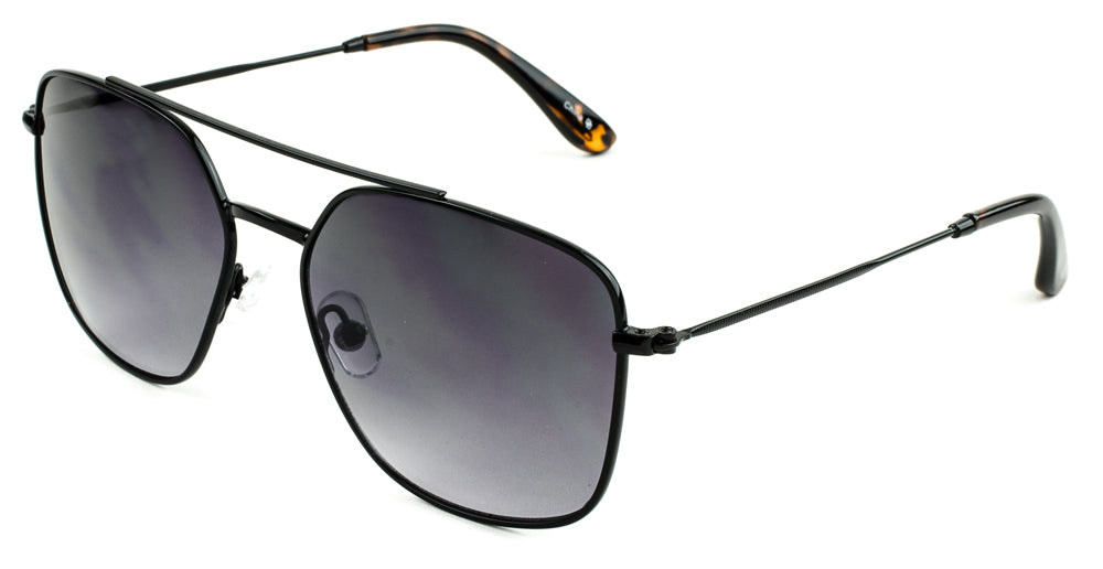 BERNARD SUNGLASSES BLACK TORT/SMOKE