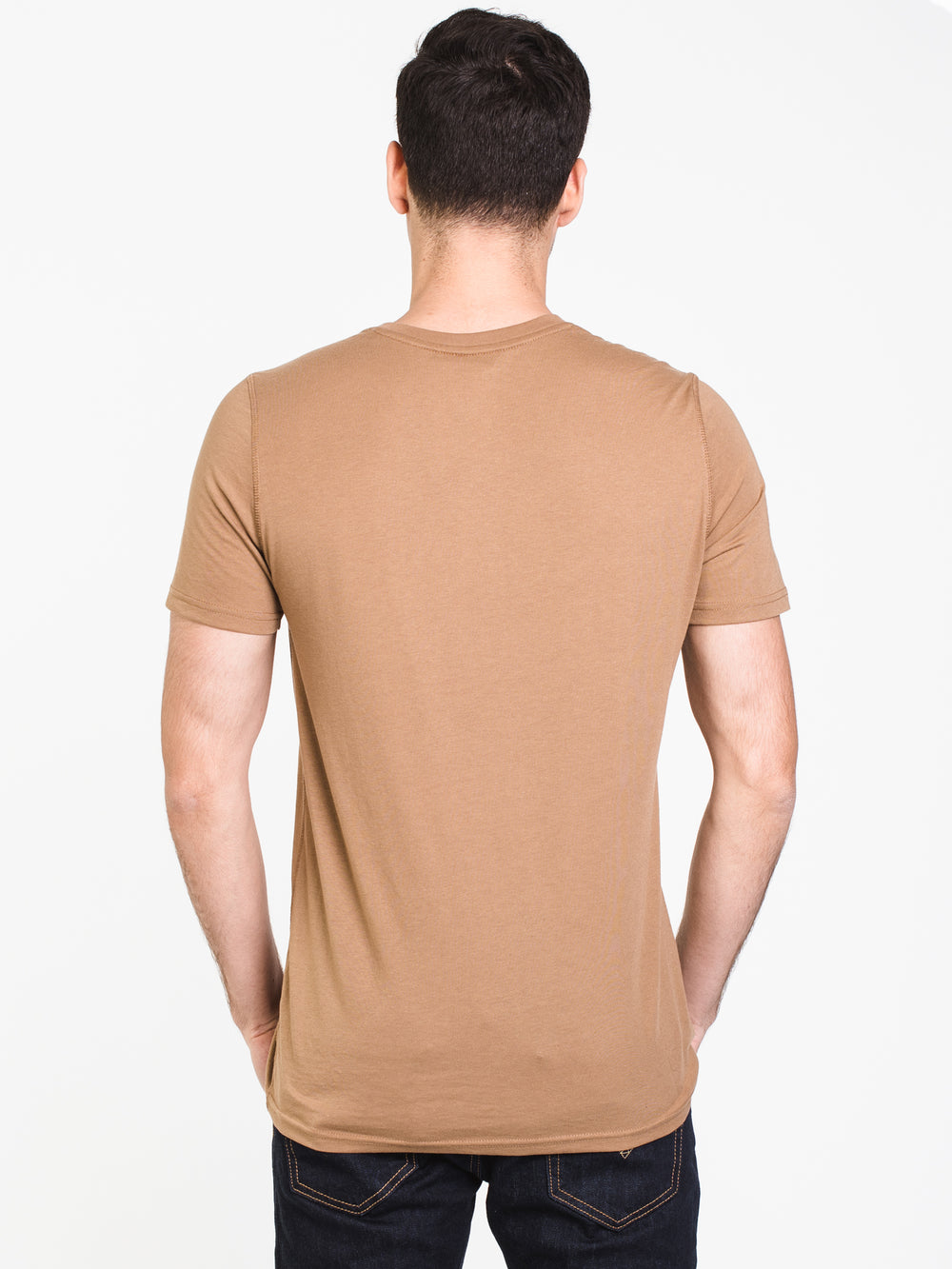 MENS VICTOR VNECK T - FLAX - CLEARANCE