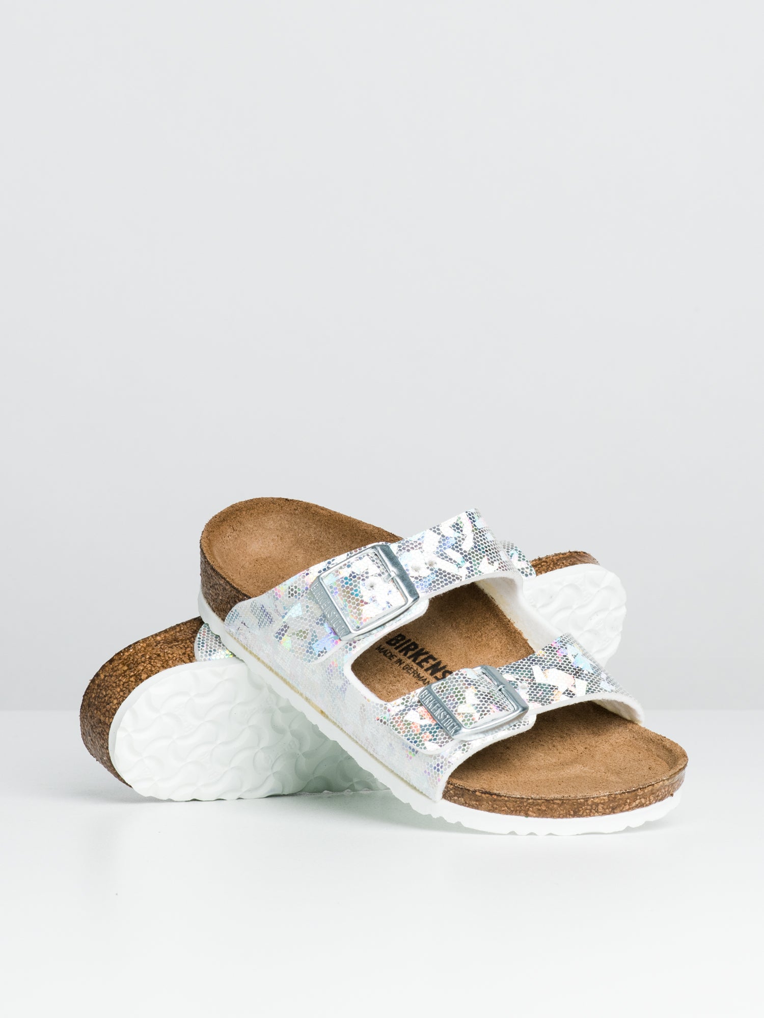 Birkenstock arizona hologram sales silver