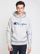 CHAMPION MENS RW EMBROIDERED SCRIPT PULLOVER HOODIE - GREY - CLEARANCE - Boathouse