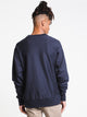 CHAMPION MENS REV WEAVE EMBROIDERED SCRIPT CREW-NVY - CLEARANCE - Boathouse