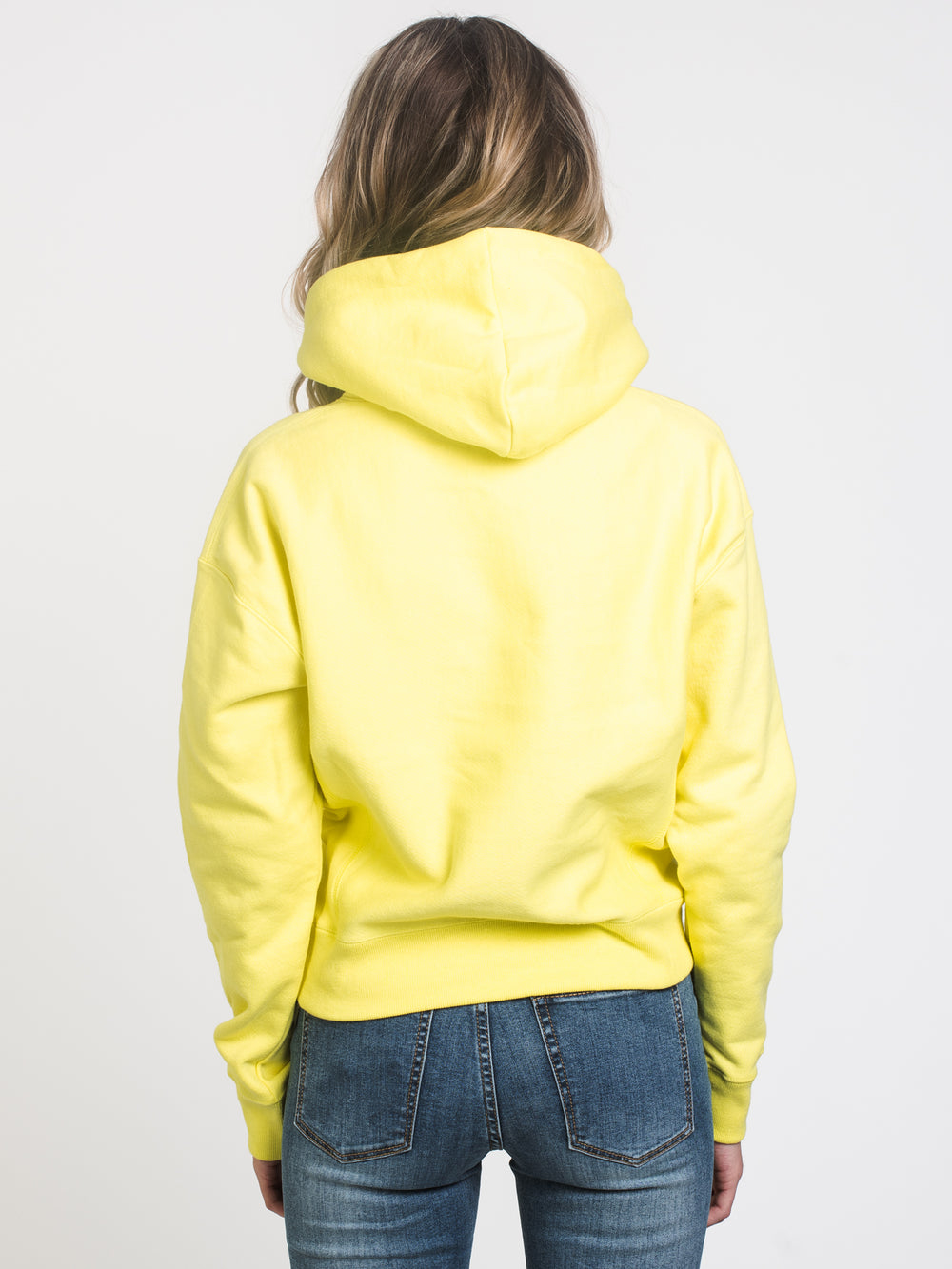 WOMENS REV WEAVE CHN PULLOVER HOODIE - YELLOW - CLEARANCE