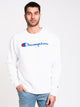 CHAMPION MENS GRAPHIC POWERBLEND CREW - WHT - CLEARANCE - Boathouse