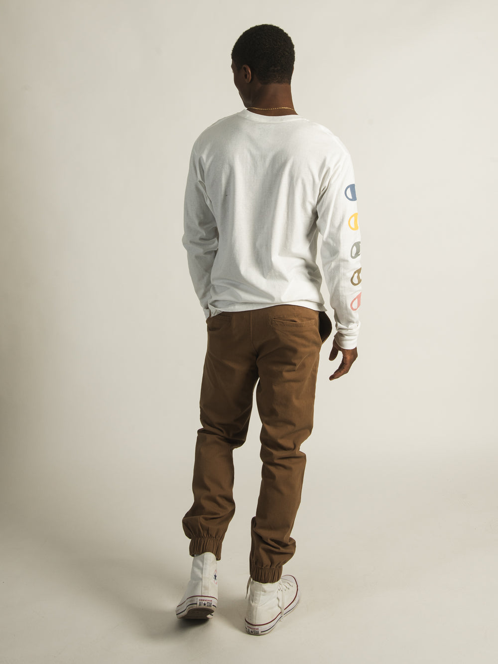 CHAMPION OVER SCRIPT LONG SLEEVE - CLEARANCE