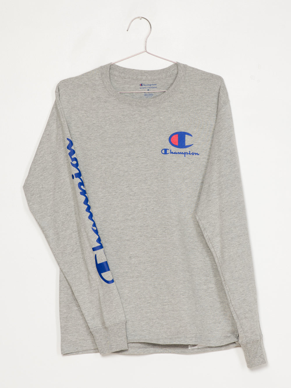 CHAMPION OVER SCRIPT LONG SLEEVE  - CLEARANCE