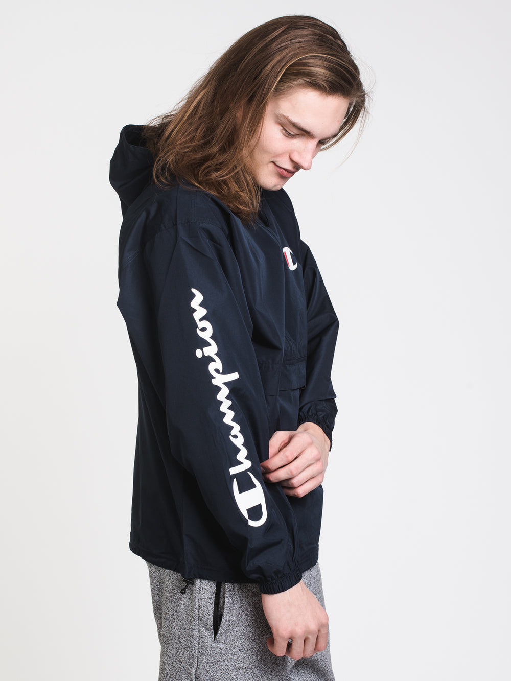 CHAMPION PACKABLE LOGO JACKET  - CLEARANCE